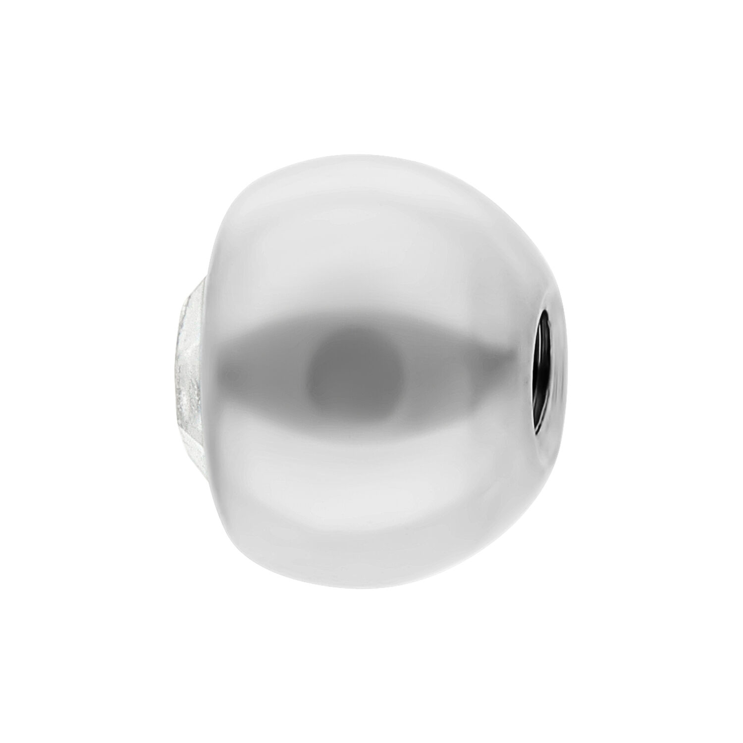 Boule en titane 1,2 mm avec cristal 3,0 mm Boule en titane blanc avec pierre cristalline, 1,2 mm d'épaisseur, 3,0 mm de taille, sur fond blanc
