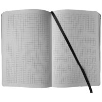 Carnet Wildcat à motif carreaux Carnet Wildcat ouvert à motif carreaux avec marque-page noir sur fond blanc