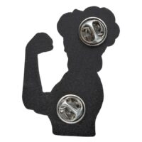 Wildcat Rocker Pin Set avec Silhouette Pin Rocker Wildcat noir avec silhouette musclée sur fond blanc