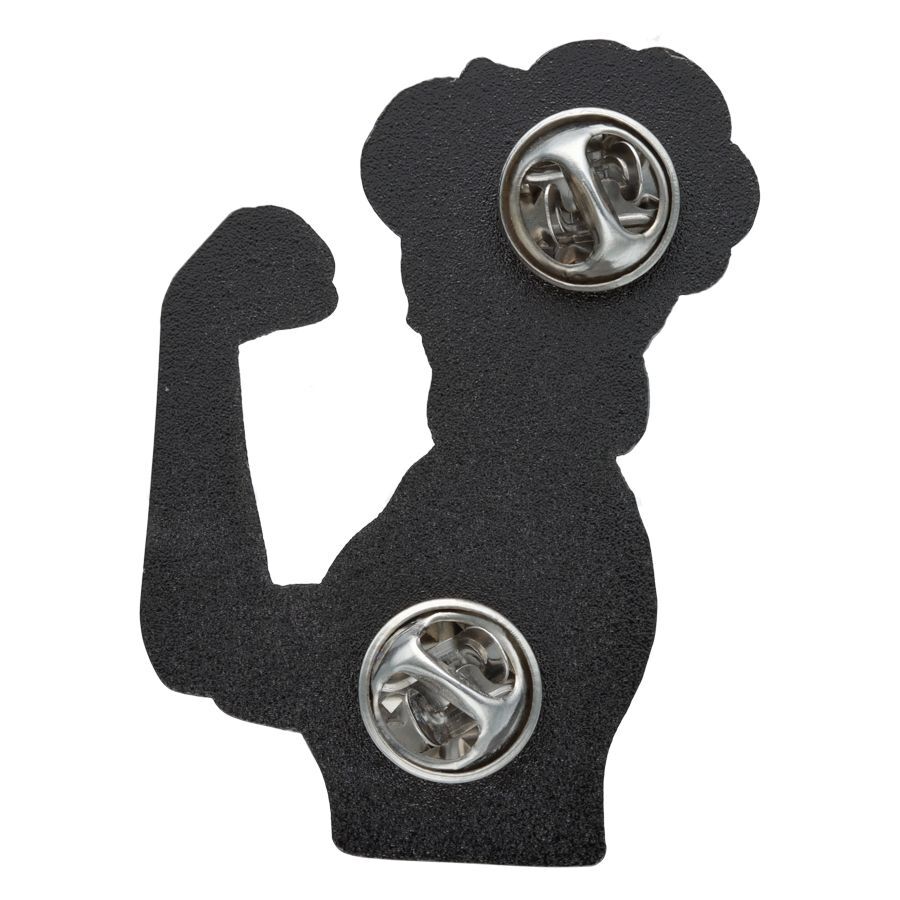 Wildcat Rocker Pin Set avec Silhouette Pin Rocker Wildcat noir avec silhouette musclée sur fond blanc