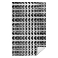 Ensemble de Stickers Wildcat avec 200 pièces, noir et blanc Stickers Wildcat noirs et blancs sur une feuille, 200 pièces