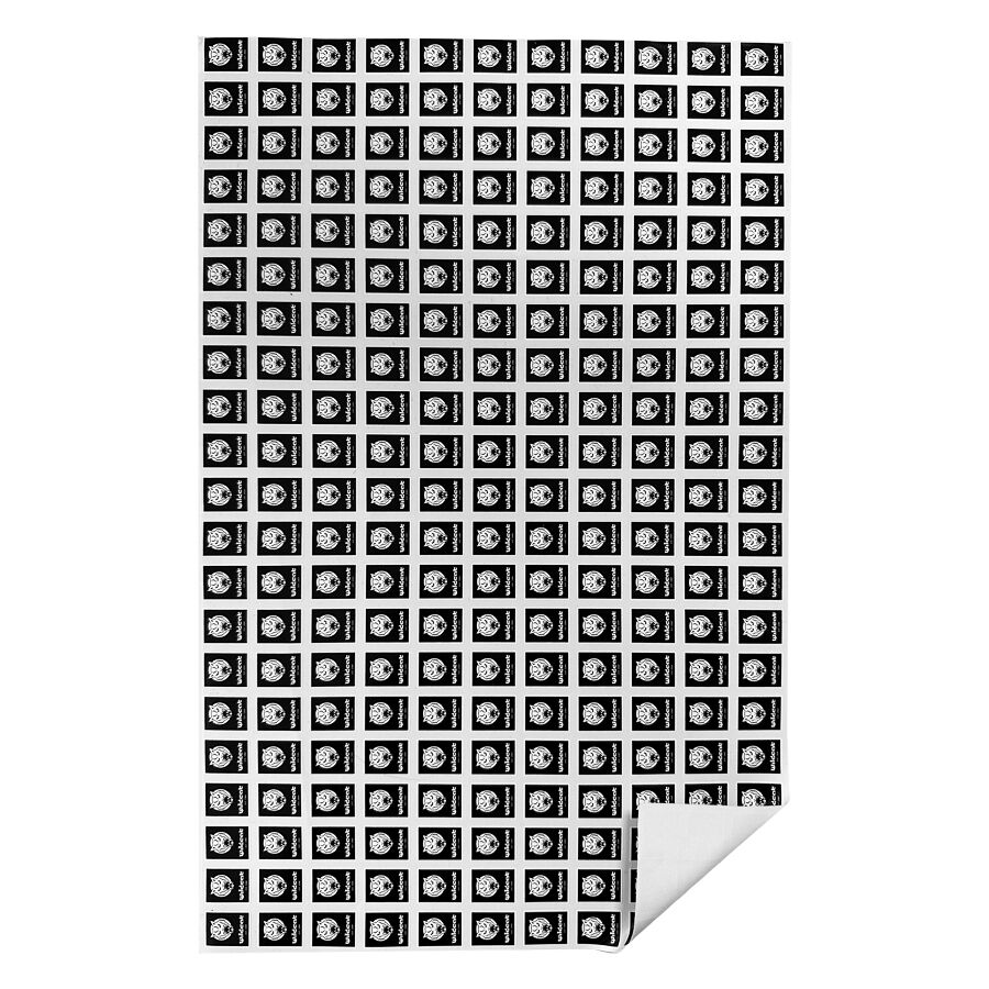 Ensemble de Stickers Wildcat avec 200 pièces, noir et blanc Stickers Wildcat noirs et blancs sur une feuille, 200 pièces