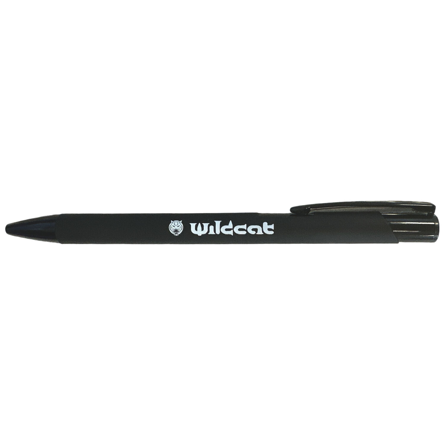 Stylo-bille noir Wildcat avec clip Stylo-bille noir de la marque Wildcat, posé sur fond blanc