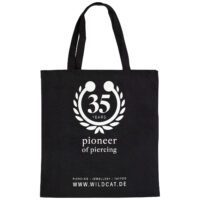 Sac en coton noir avec logo Wildcat Sac en coton noir avec logo Wildcat et texte sur fond blanc