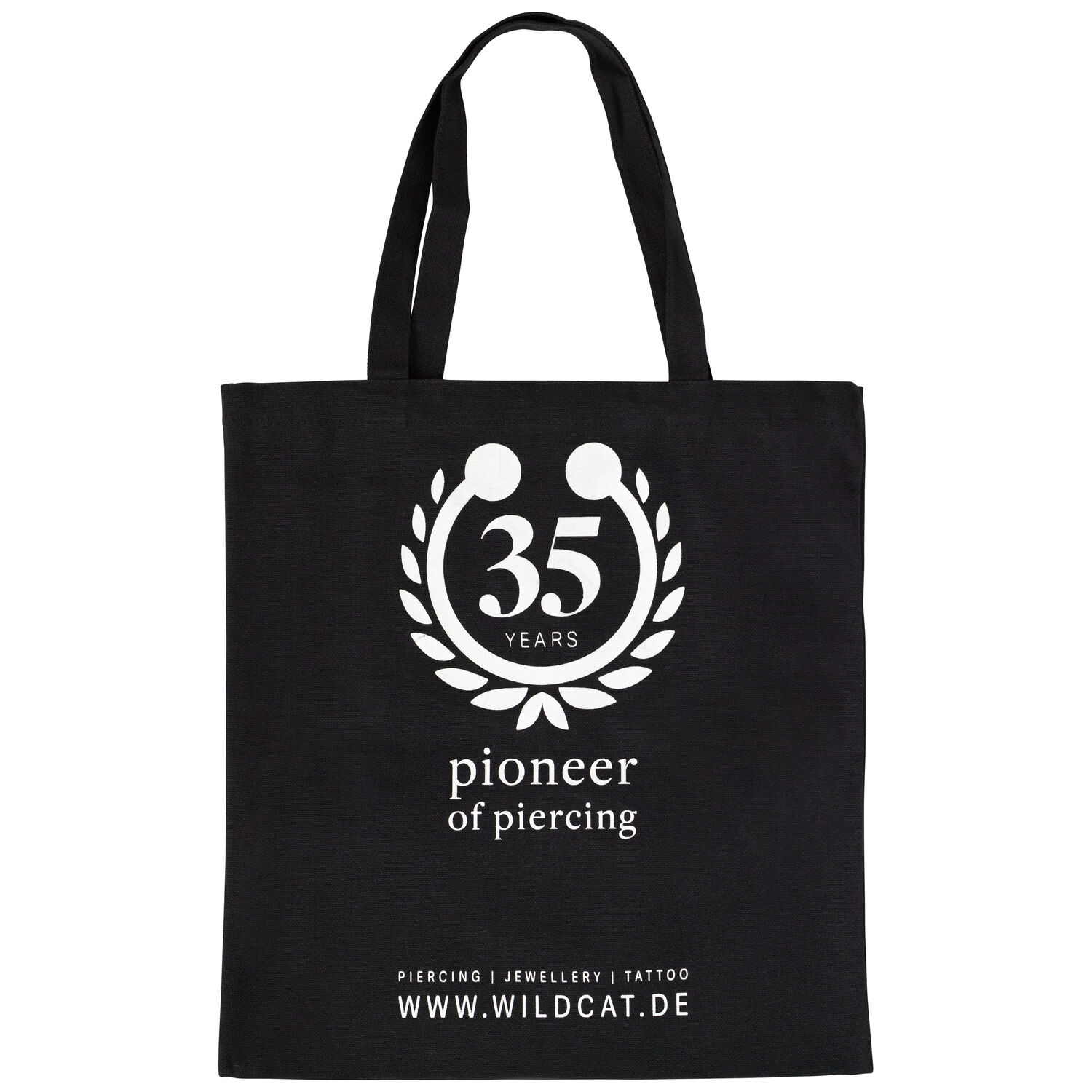 Sac en coton noir avec logo Wildcat Sac en coton noir avec logo Wildcat et texte sur fond blanc