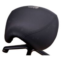T2 Pro Tabouret Selle en Noir Tabouret selle noir en similicuir avec pièces en aluminium