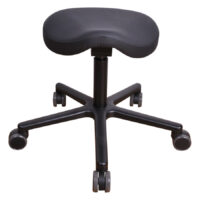 T4 Gentleman Chaise de Travail en Noir Chaise de travail T4 Gentleman noire en simili cuir sur fond blanc