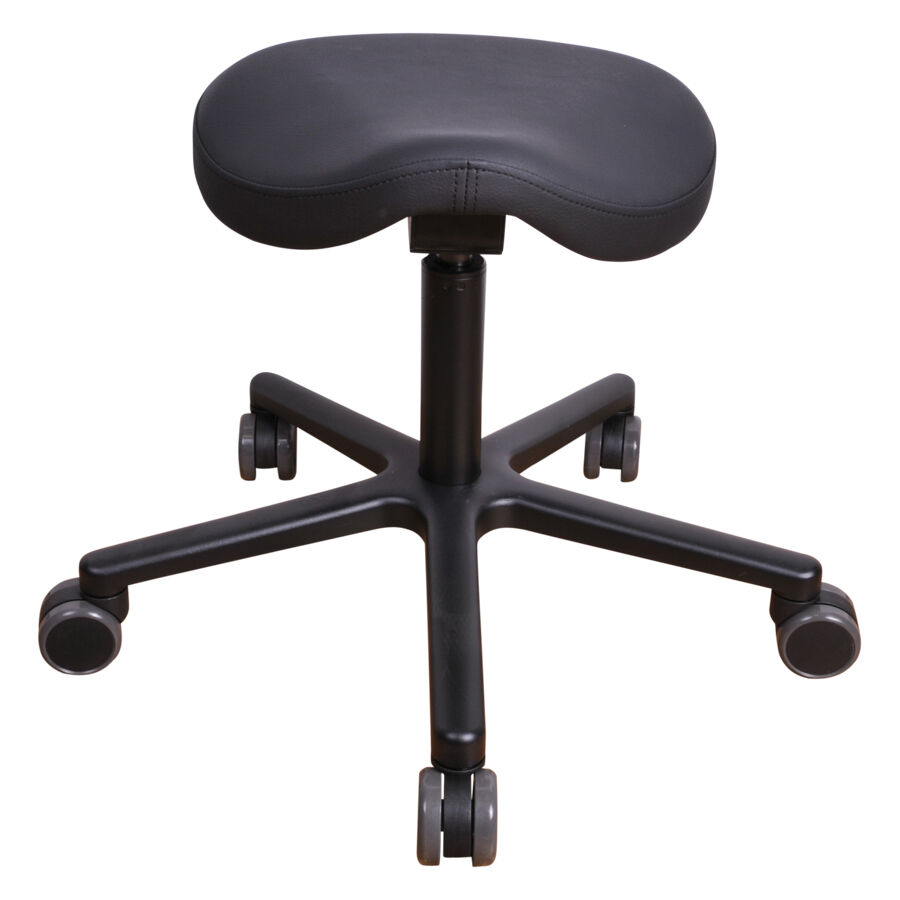 T4 Gentleman Chaise de Travail en Noir Chaise de travail T4 Gentleman noire en simili cuir sur fond blanc