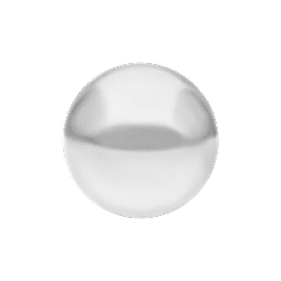 Boule en titane plaquée or blanc, 3-5 mm Boule brillante en or blanc sur fond blanc