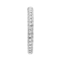 Clicker argenté avec cristaux, diamètre 6mm
