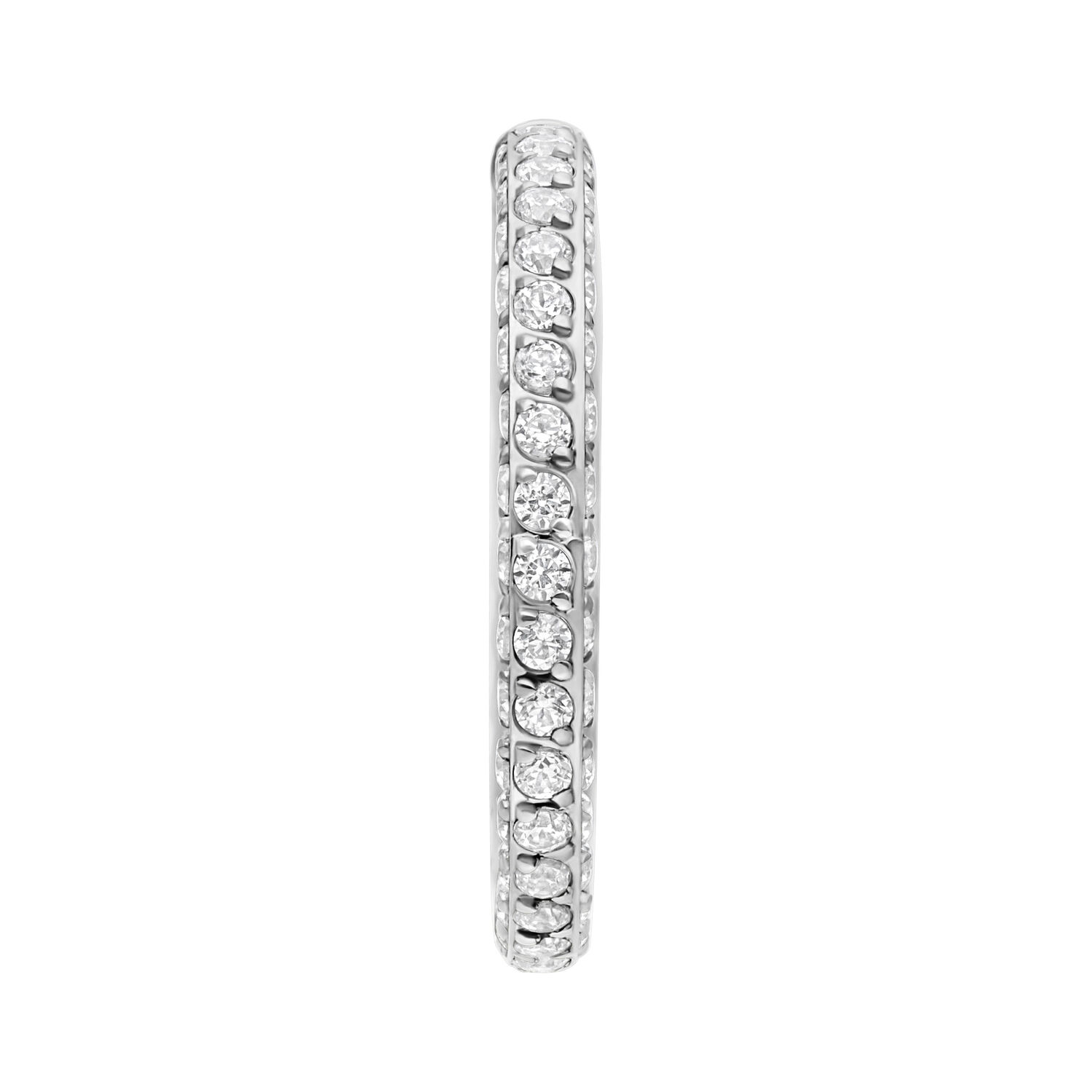 Clicker argenté avec cristaux, diamètre 6mm