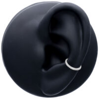Clicker à Multicristaux à 3 côtés en argent dans un modèle d'oreille noire