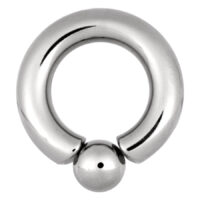 Anneau à bille à visser Titan Highline® en argent Anneau à bille à visser Titan Highline® argenté sur fond blanc