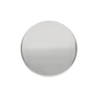 Embout en titane argenté pour piercings Embout rond en titane argenté sur fond blanc