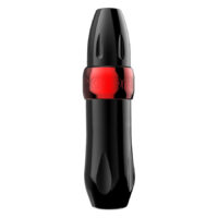 Xion Pen Rouge-Noir Machine à tatouer Machine à tatouer Xion noire et rouge sur fond blanc