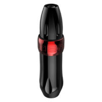 Xion Pen Rouge Noir Aluminium Machine à Tatouer Xion Pen noir et rouge en aluminium sur fond blanc