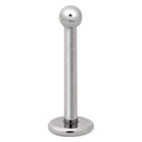 Piercing Labret Caviar en Titane Argenté Piercing labret en titane argenté avec boule sur fond blanc