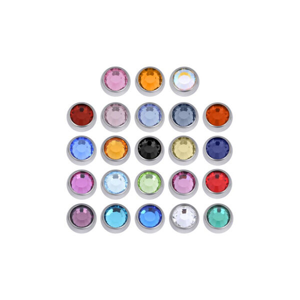 Perles de bijoux facettées en couleurs vives Perles de bijoux facettées en titane sur fond blanc
