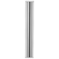 Barre droite en titane avec filetage interne, argent Barre droite en titane argentée avec filetage interne, fond de studio