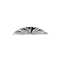 Embout semi-ovale rainuré Titane Argent Embout semi-ovale rainuré argenté sur fond blanc