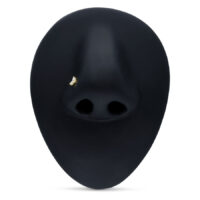 Clou de nez en or 18k avec cristaux Petit clou de nez en or avec des cristaux clairs sur fond noir